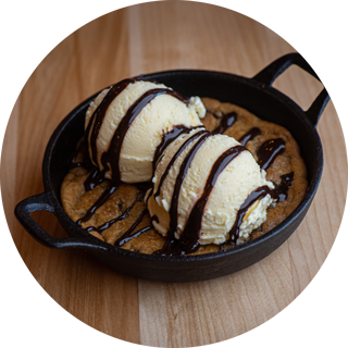 Cookie Skillet Dessert with Ice Cream